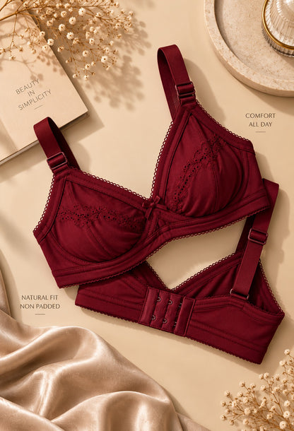 Soft Cotton Bra with Full Coverage Support