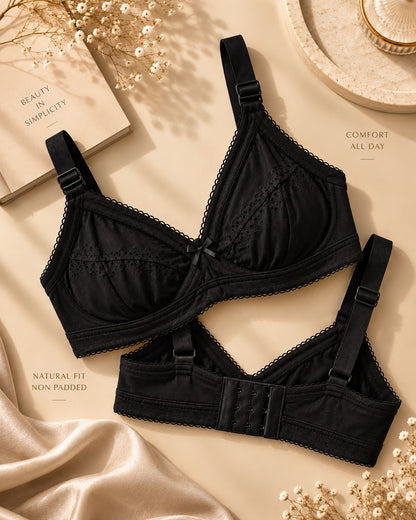 Soft Cotton Bra with Full Coverage Support