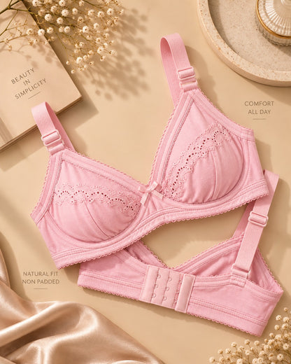 Soft Cotton Bra with Full Coverage Support