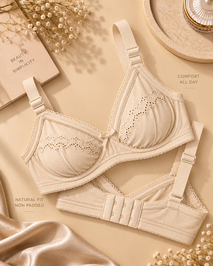 Soft Cotton Bra with Full Coverage Support