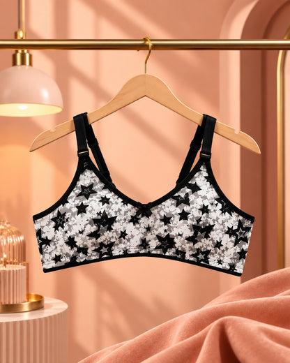 Printed Net Bra