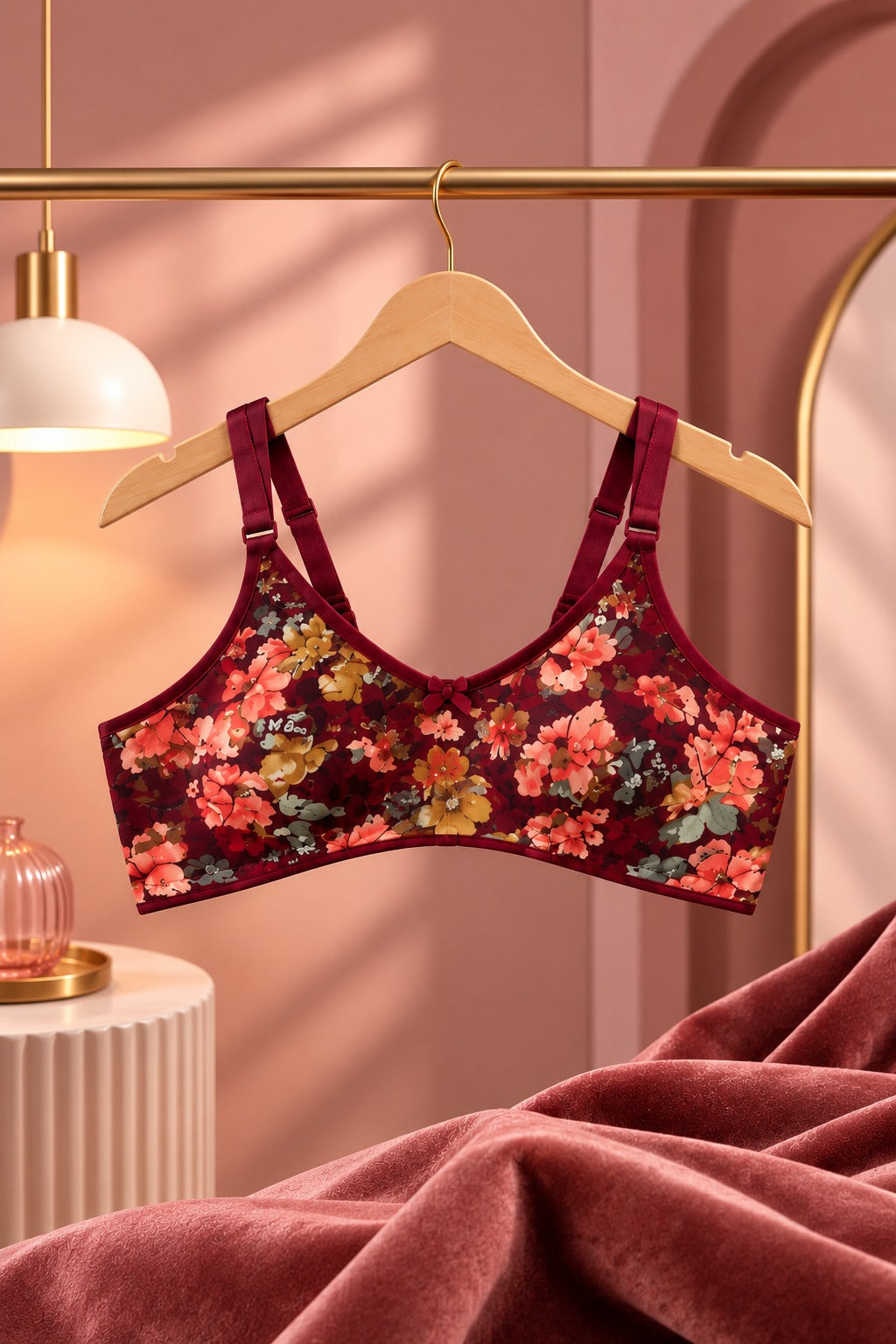 Printed Net Bra