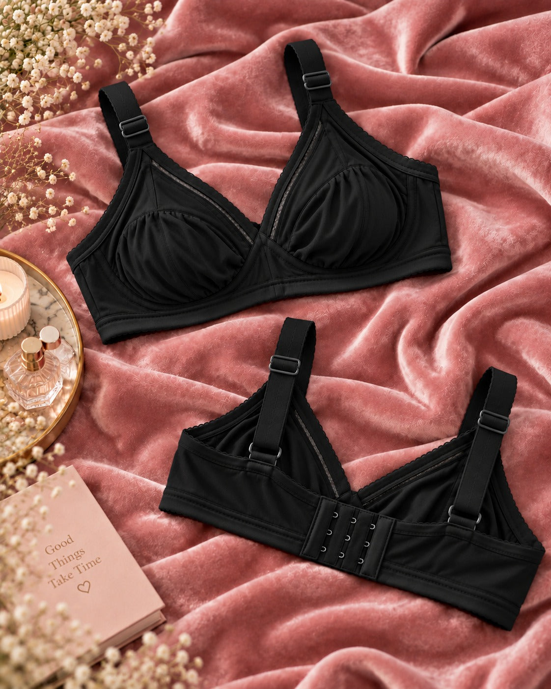 Summer Queen Soft Cotton Bra  Everyday Comfort with Elegant Style