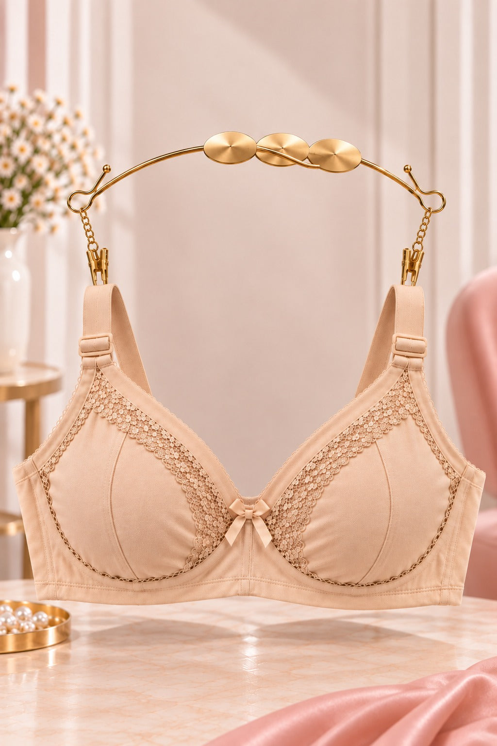 China Embroidered Full Coverage Comfort Bra for Women