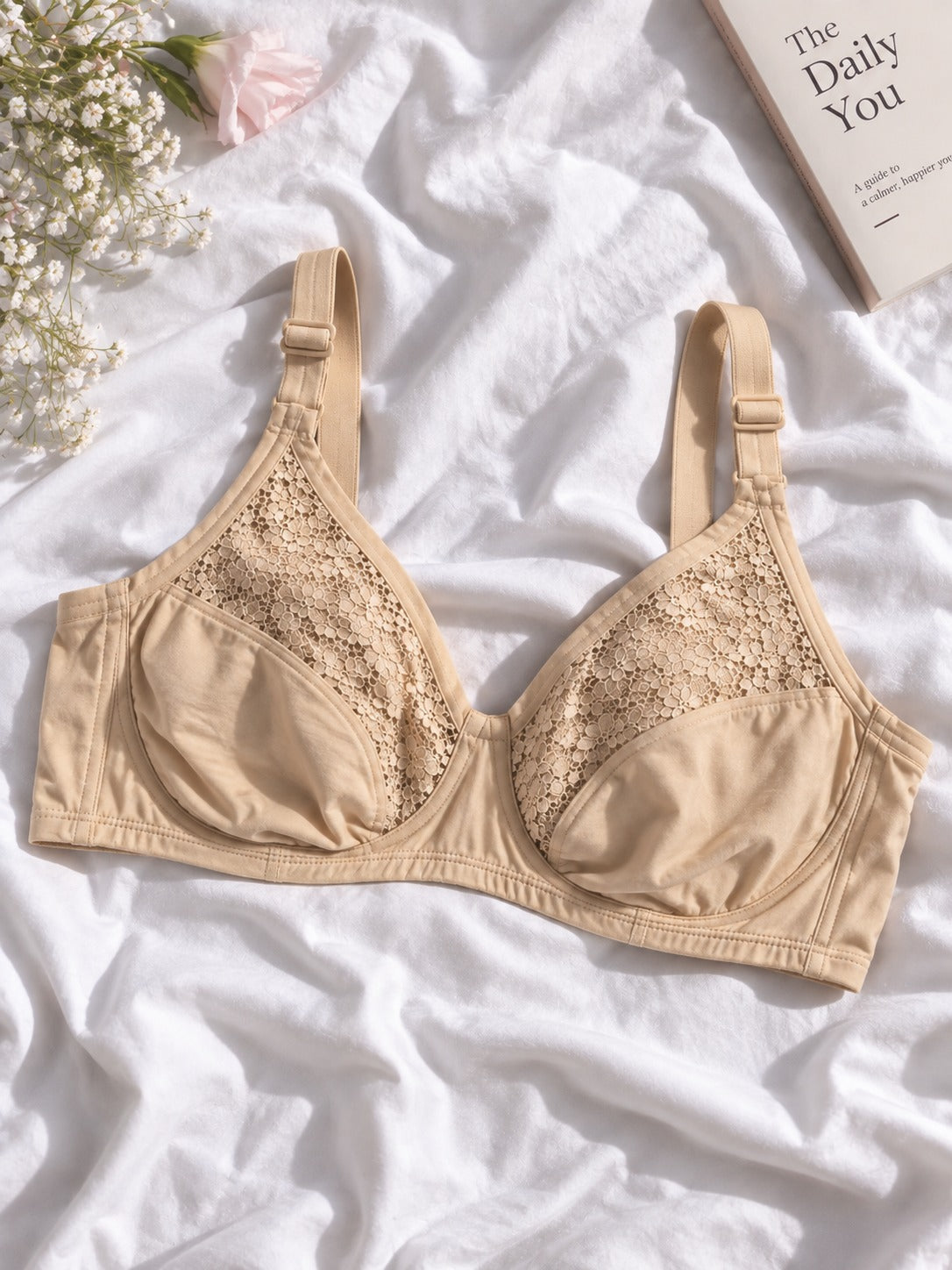 Half Net Comfort Bra Soft Support for Everyday Confidence